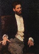 Ilya Repin Portrait of sculptor Mark Matveevich Antokolski Sweden oil painting artist